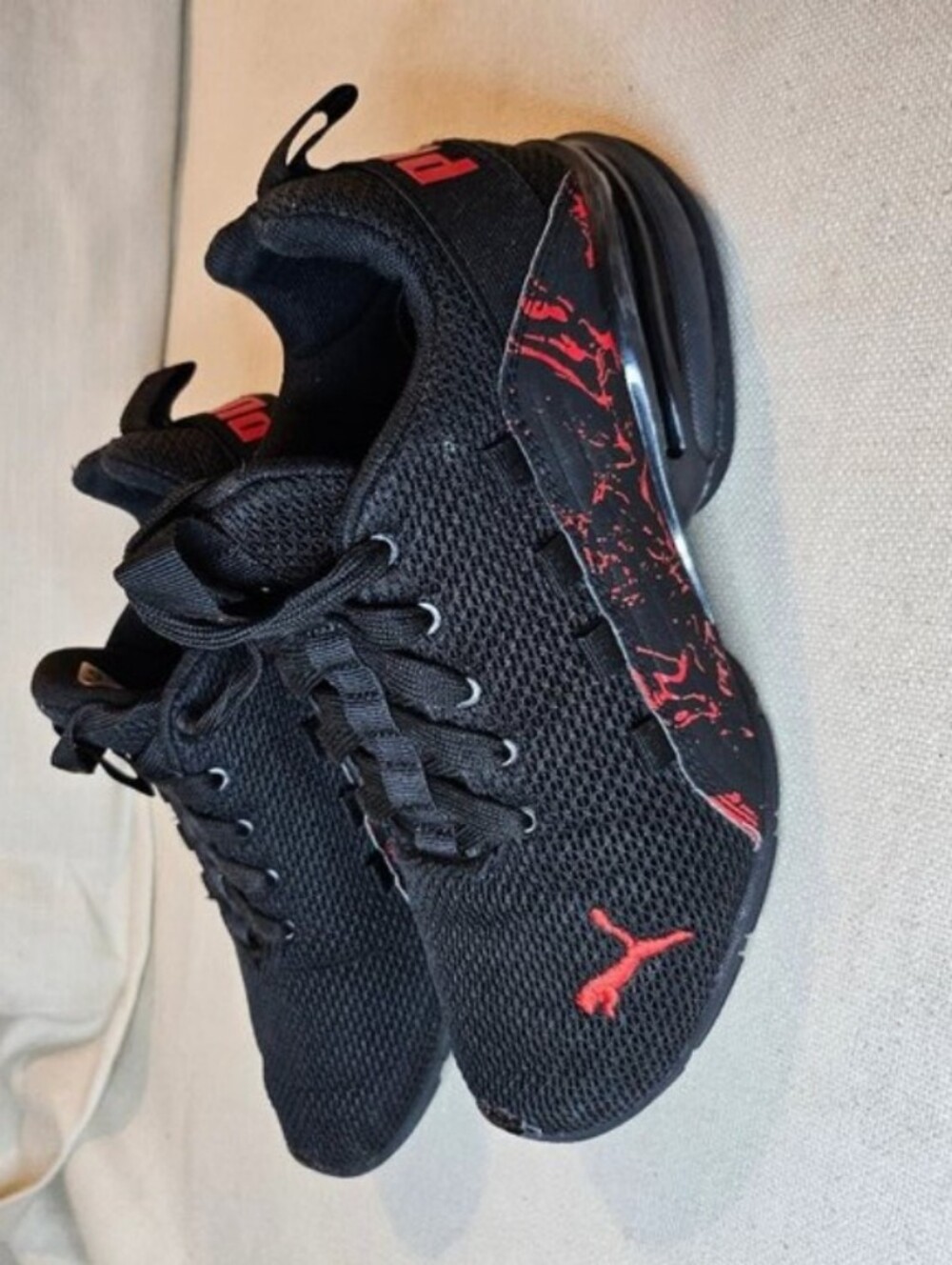 Puma Kids' Axelion Escape Running Shoes - Black/Red